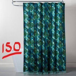 ISO Opalhouse Jungle Print Shower Curtain, Green